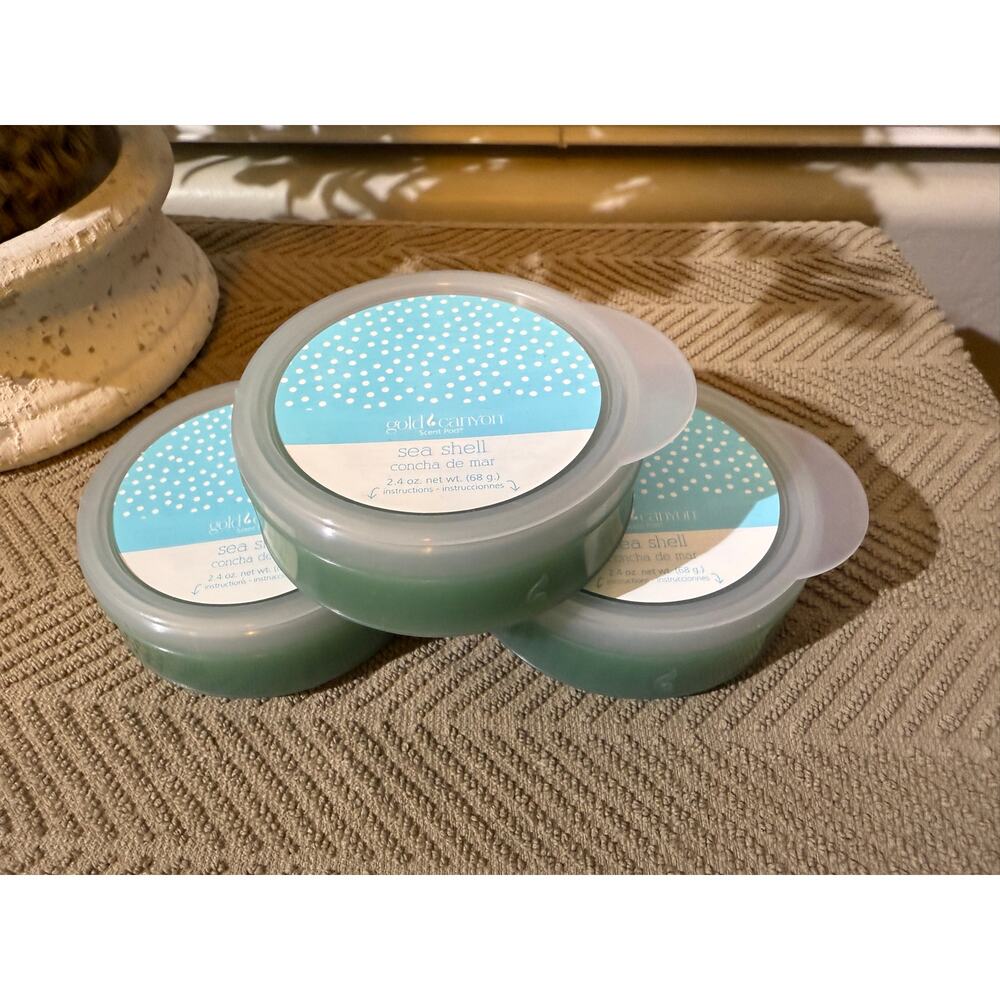 Gold Canyon Candle Scent pods Sea Shell Wax melts for warmers HTF set of 3